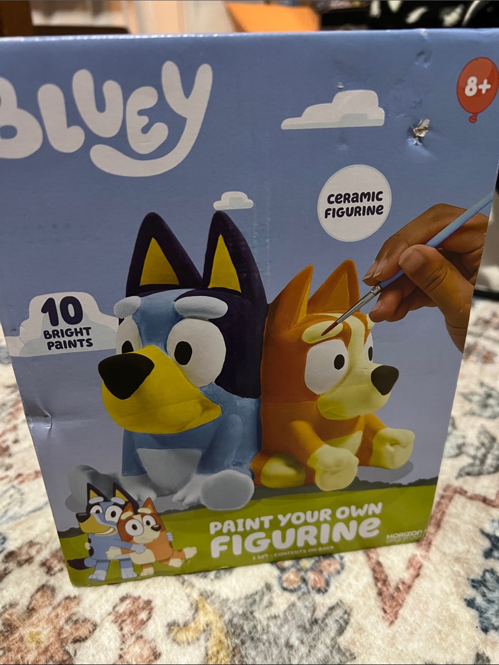 Bluey Paint Your Own Ceramic Figurine - Blue & Orange